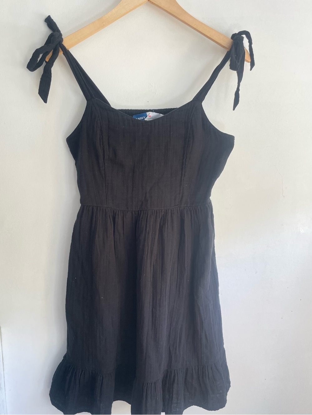 Old Navy | Tie Strap Black Mini Dress | XS